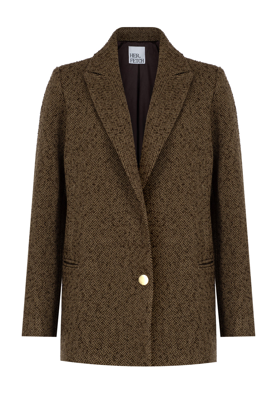 Brown Chestnut Wool Blazer