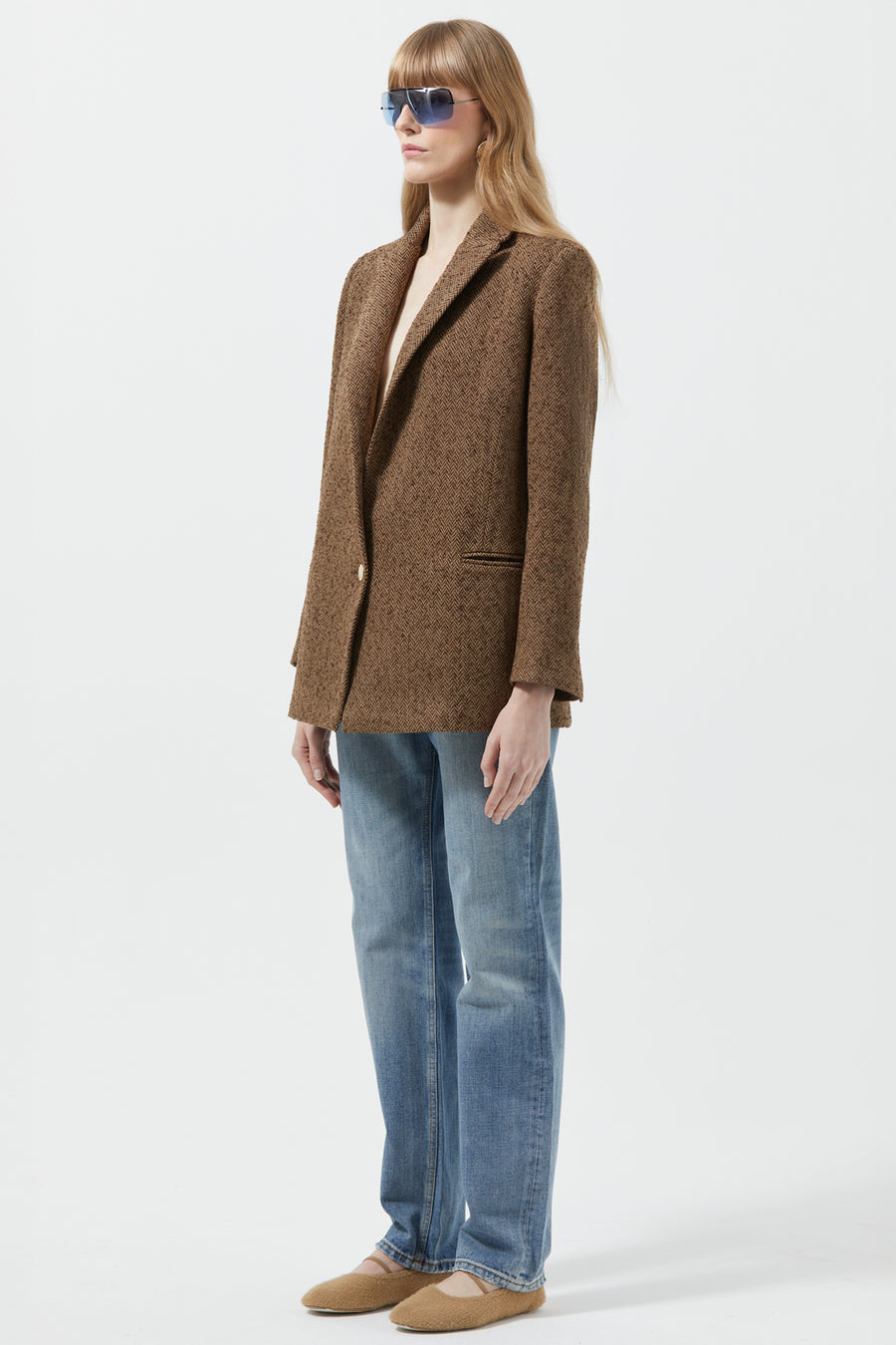 Brown Chestnut Wool Blazer