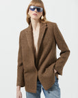 Brown Chestnut Wool Blazer