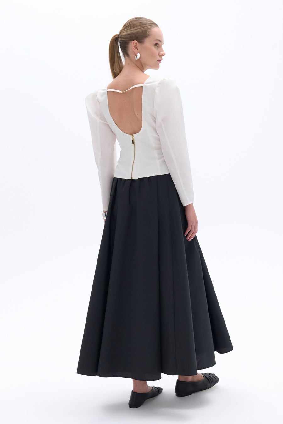 Ivory Boat Neck Blouse