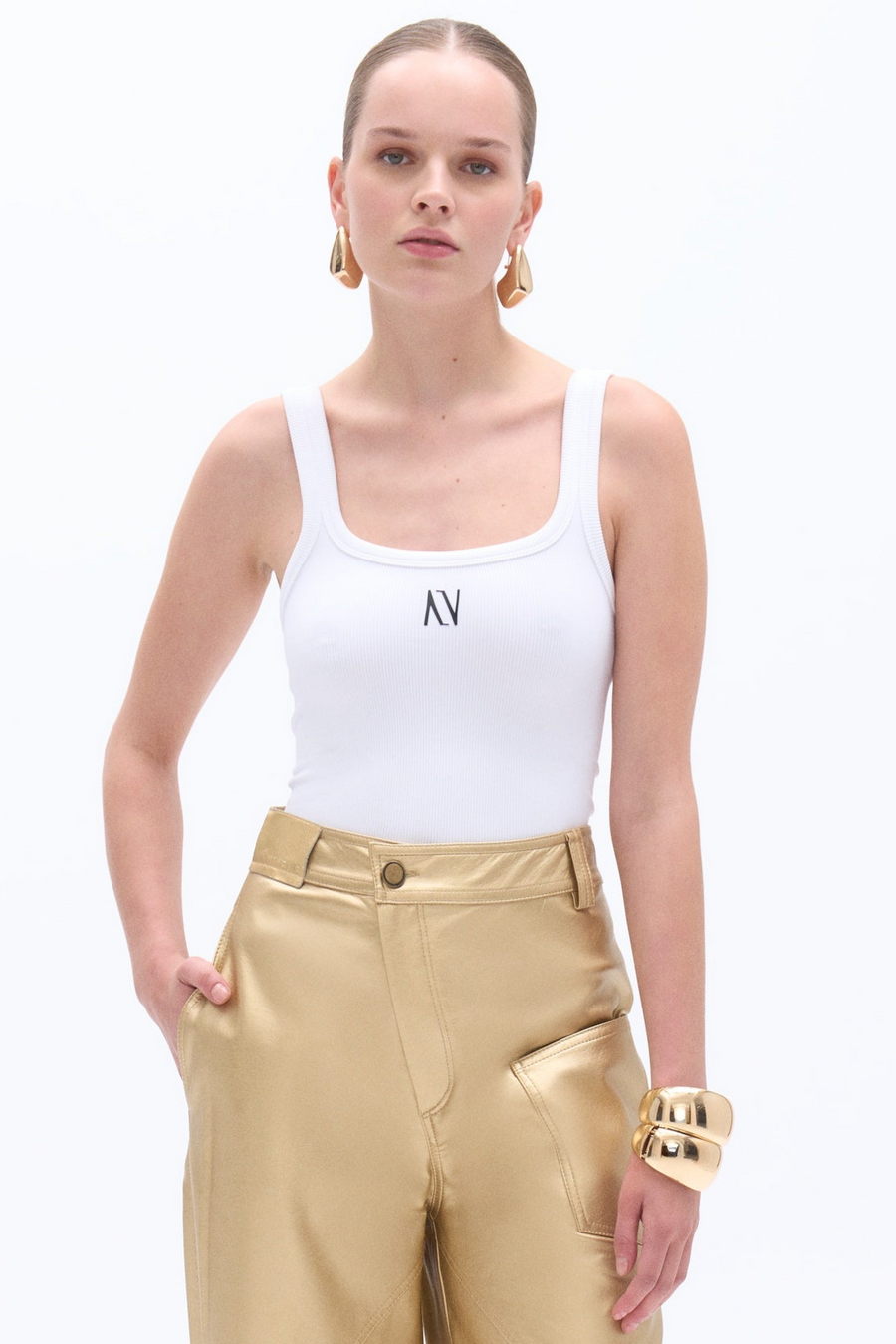 White Strappy Crop Top
