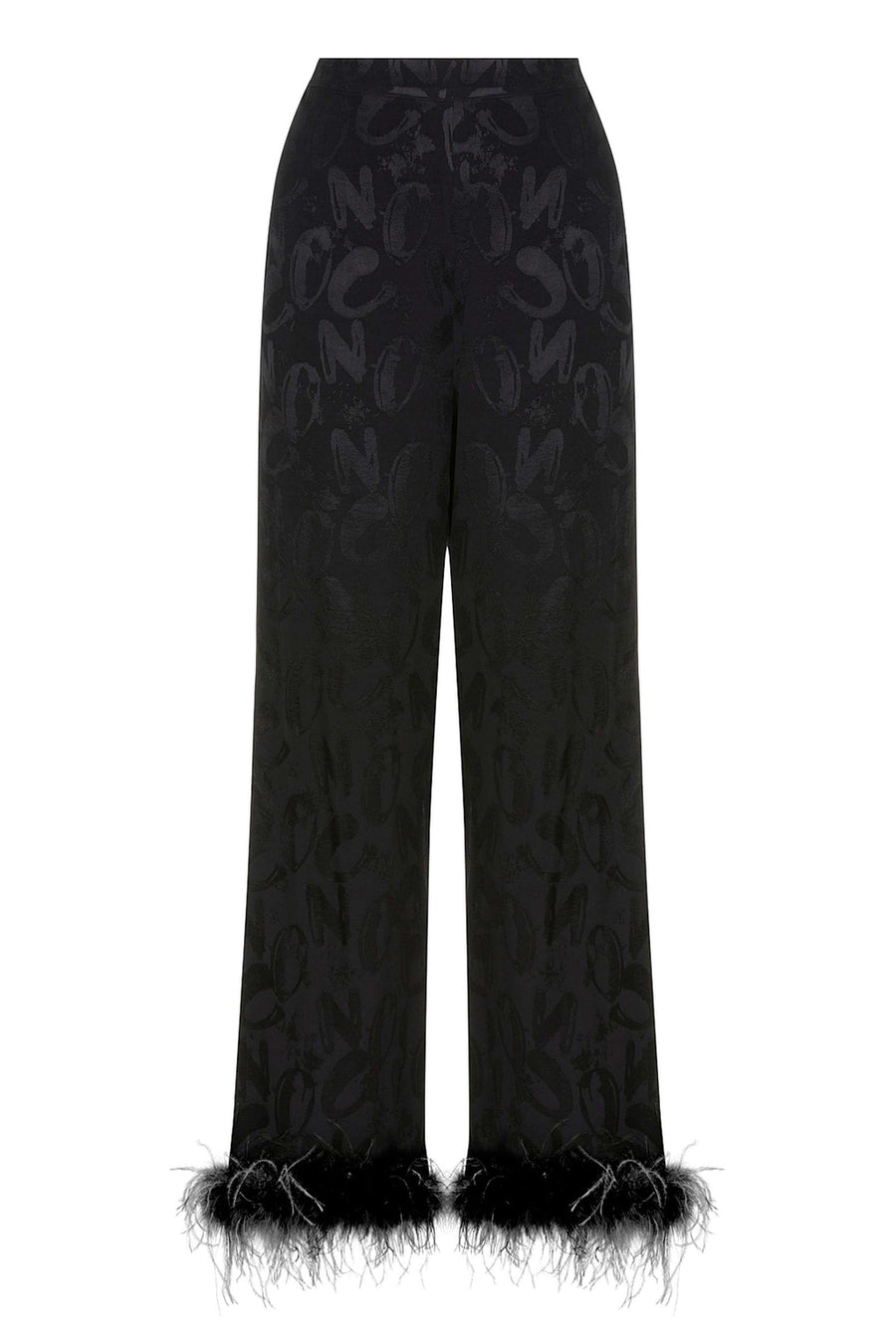 Black Feathered Pants