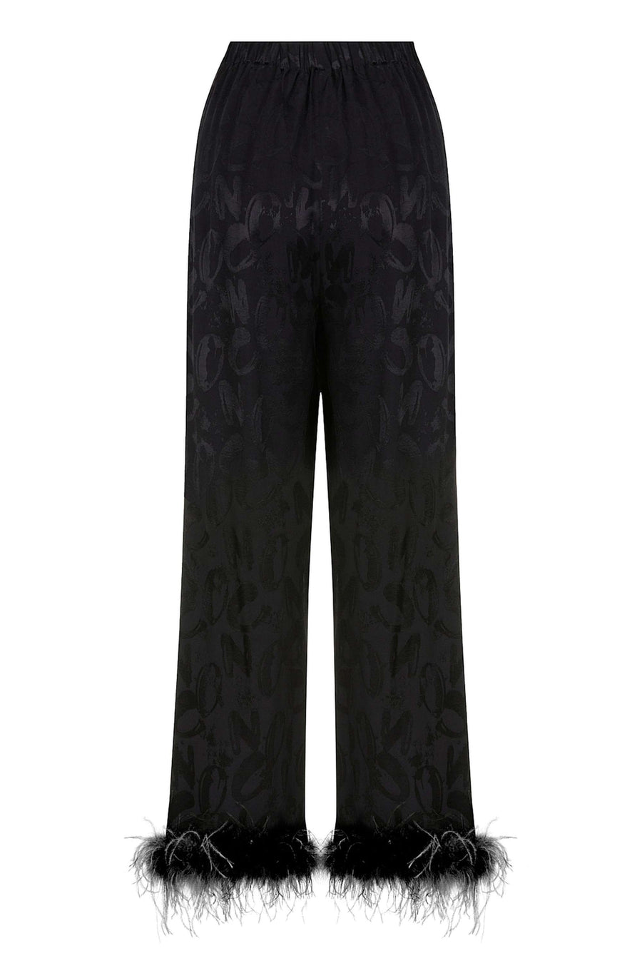 Black Feathered Pants