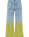 Faded Wide-Leg Jeans