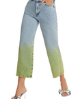 Faded Wide-Leg Jeans