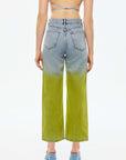 Faded Wide-Leg Jeans