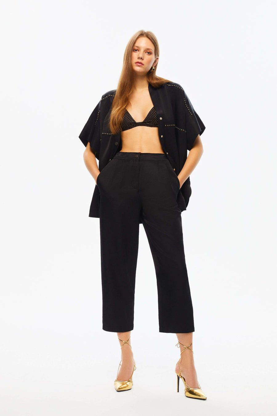 High-Waisted Carrot Pants