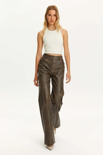 Leather Trim Pants | Porterist