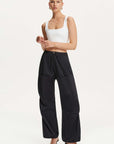 Pleated Satin Loose Fit Pants