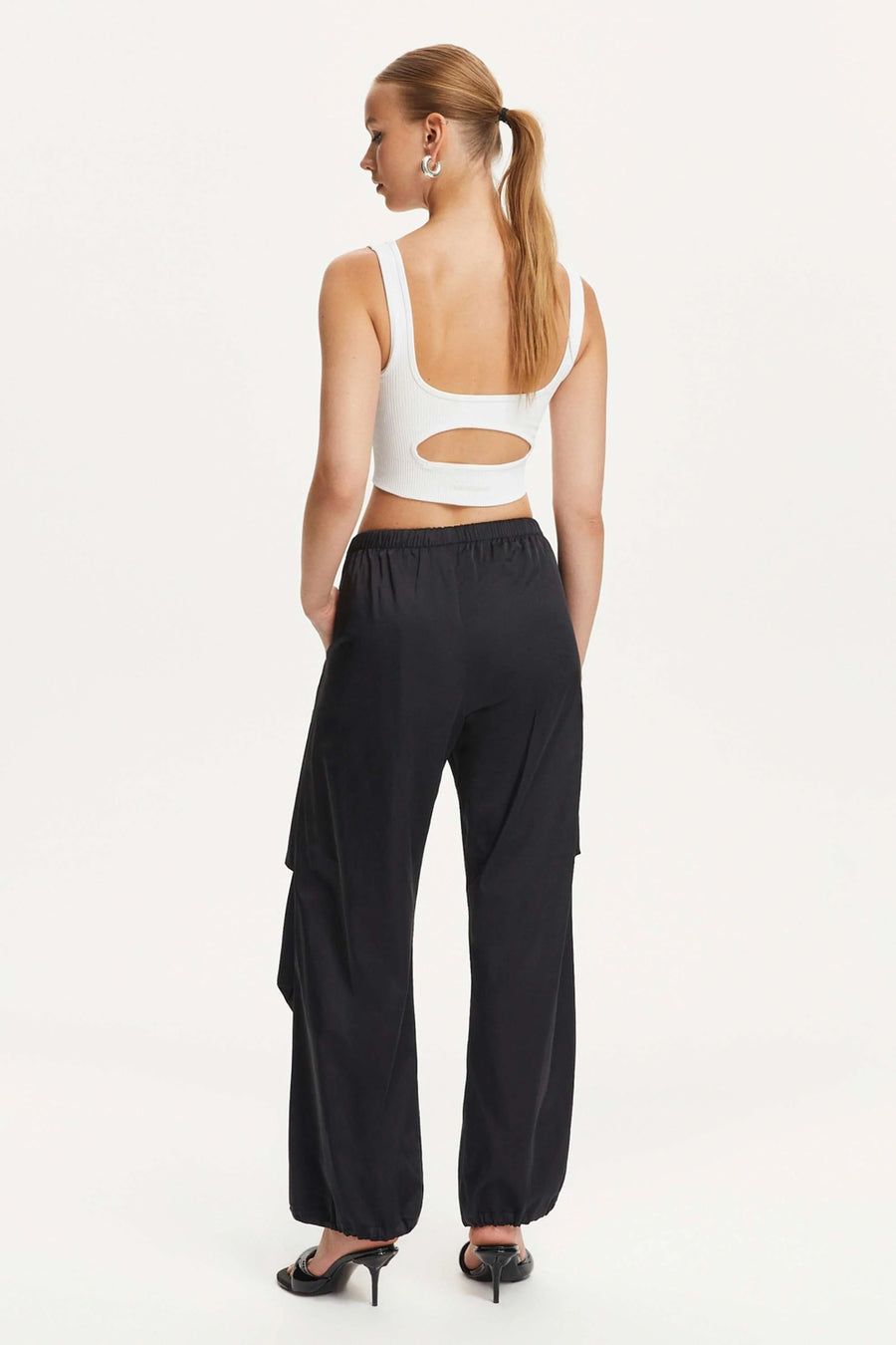 Pleated Satin Loose Fit Pants