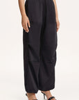 Pleated Satin Loose Fit Pants