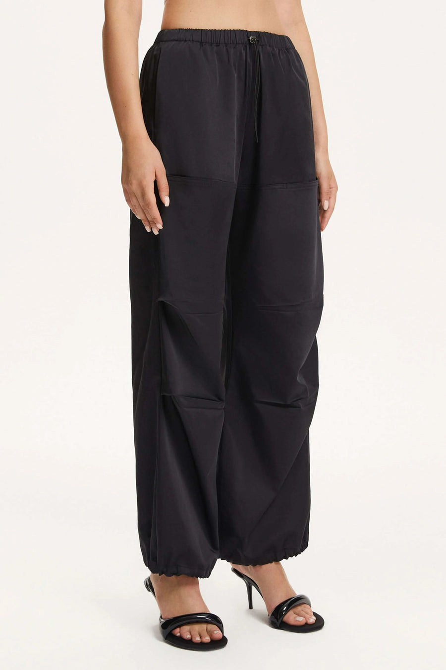 Pleated Satin Loose Fit Pants