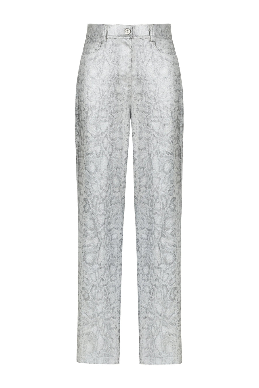 Silver Snake Print Pants