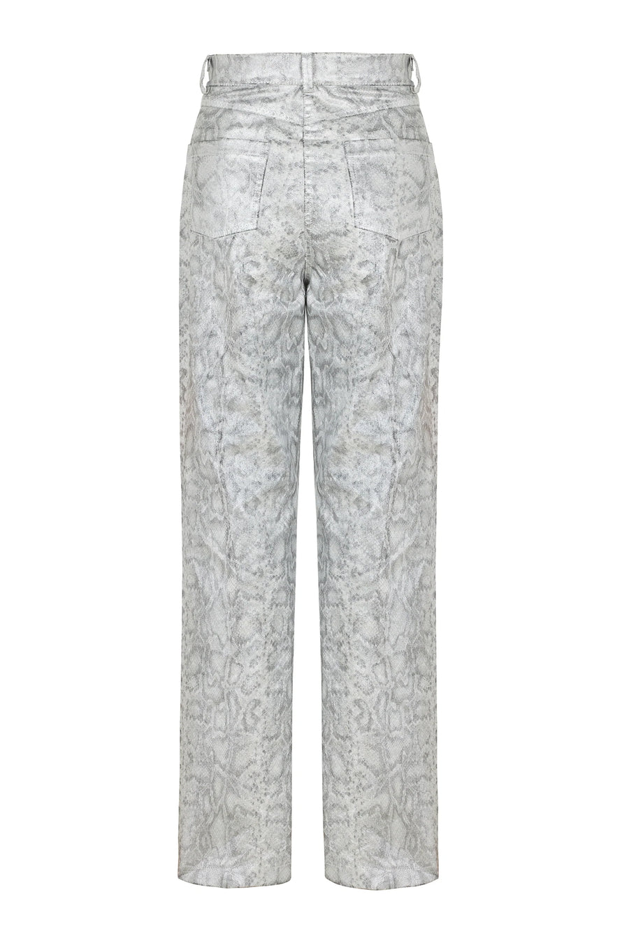 Silver Snake Print Pants