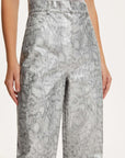 Silver Snake Print Pants