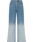 Multi - colored Gradient Wide Leg Jean Pants | Porterist