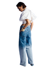 Multi - colored Gradient Wide Leg Jean Pants | Porterist