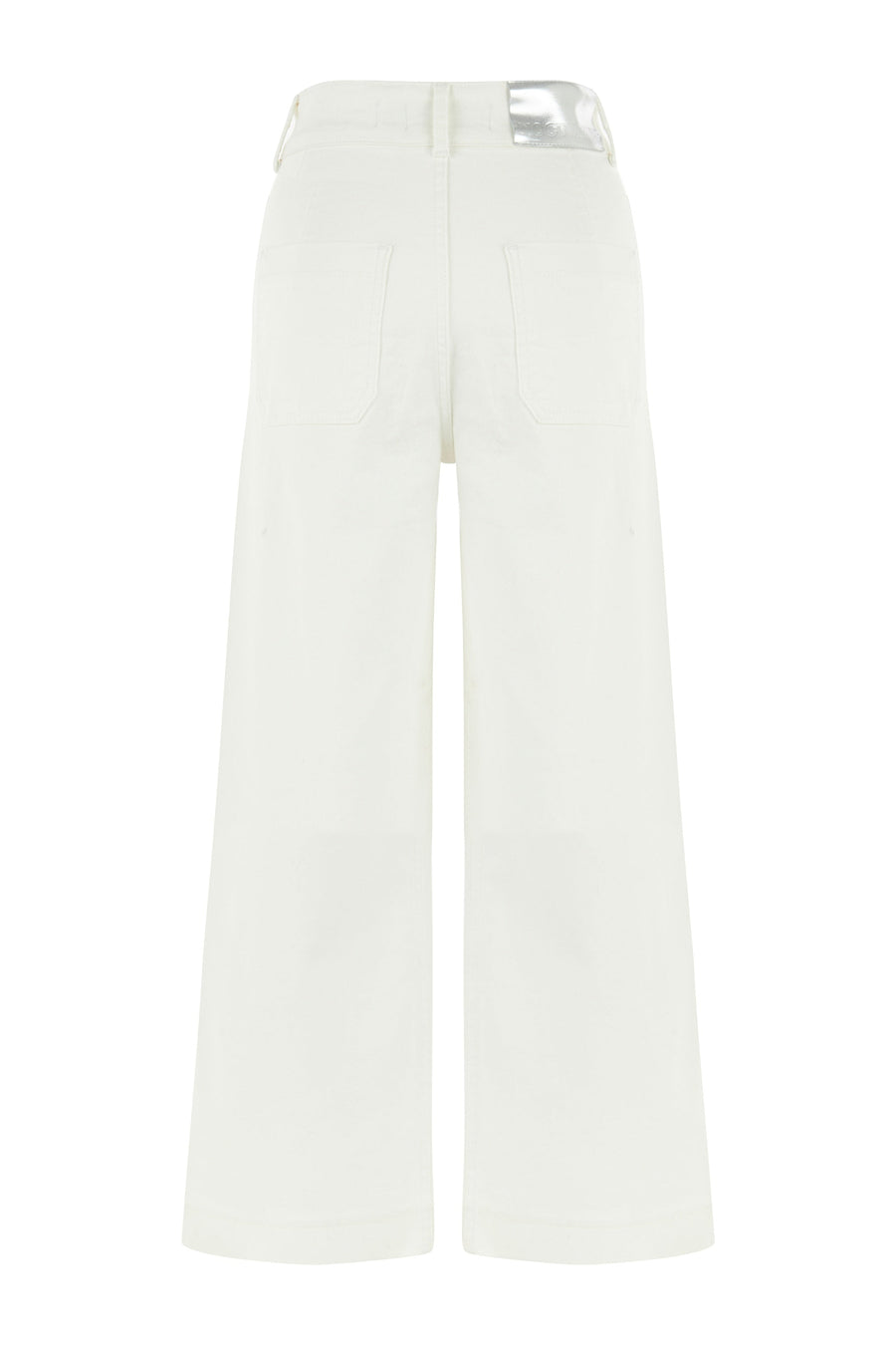 Ivory High Waisted Wide Leg Jeans