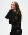 Black Long Mesh Dress