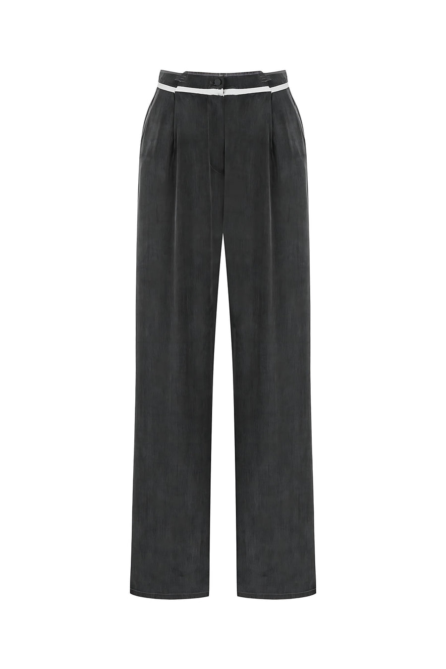 Pleated Palazzo Black Pants