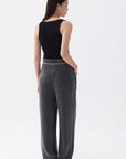 Pleated Palazzo Black Pants