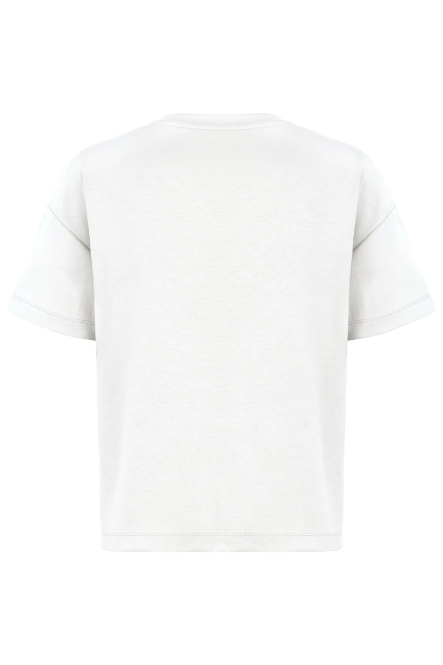 Ivory Logo Designed Basic T-shirt