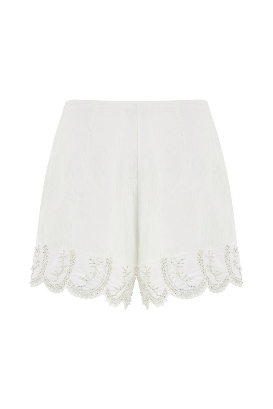 White Stone Detailed Shorts