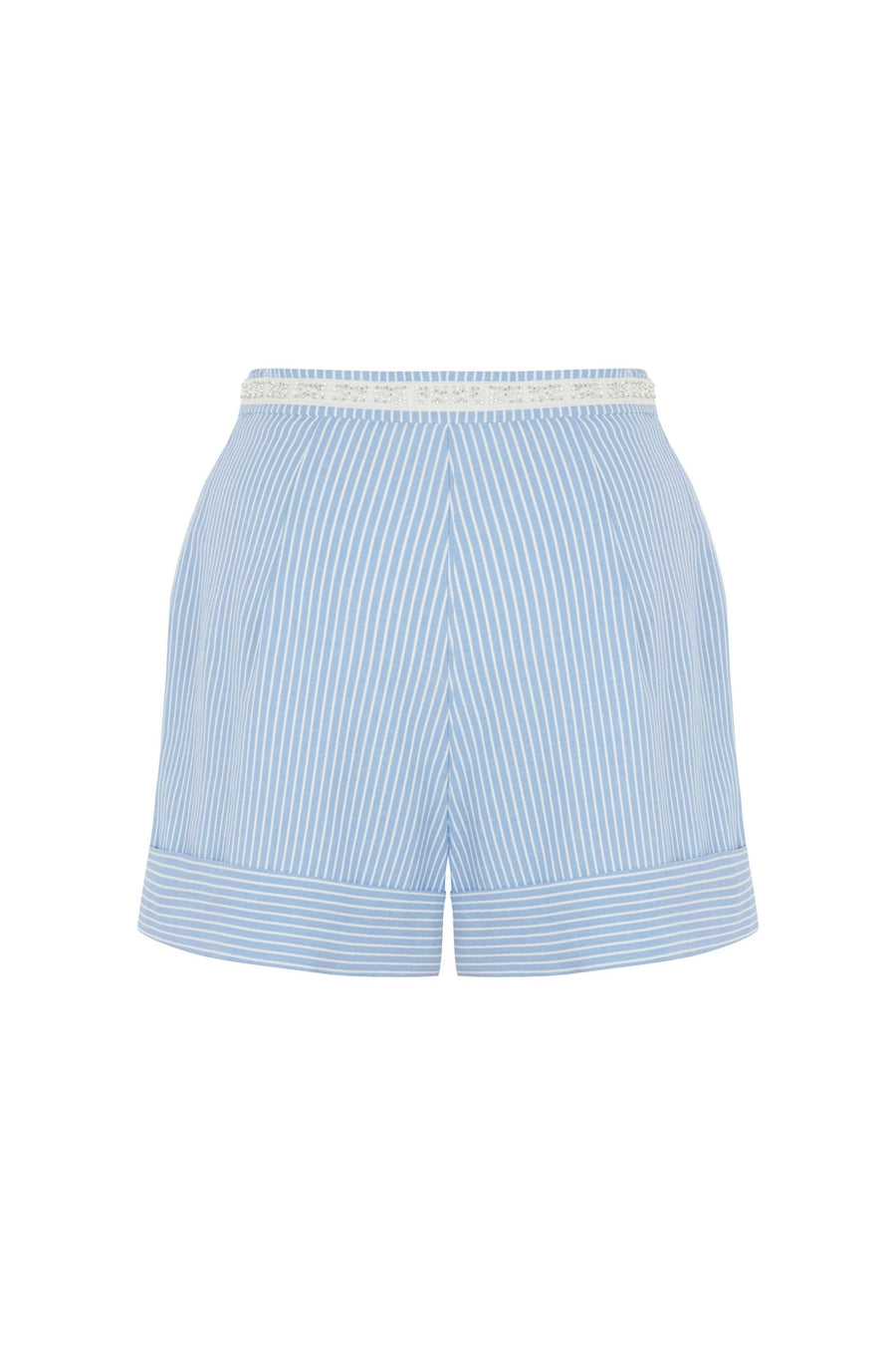 High Waisted Striped Mini Multicolor Shorts