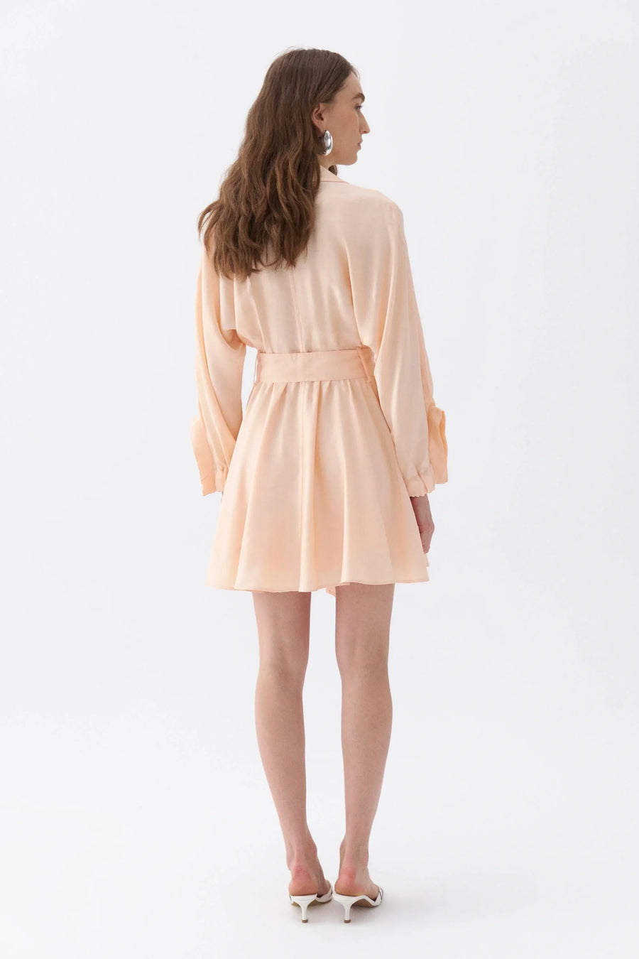 Belted Pink Shirt Dress