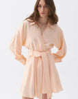 Belted Pink Shirt Dress