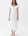 Stone Embroidered  Off-White Dress