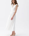 Stone Embroidered  Off-White Dress