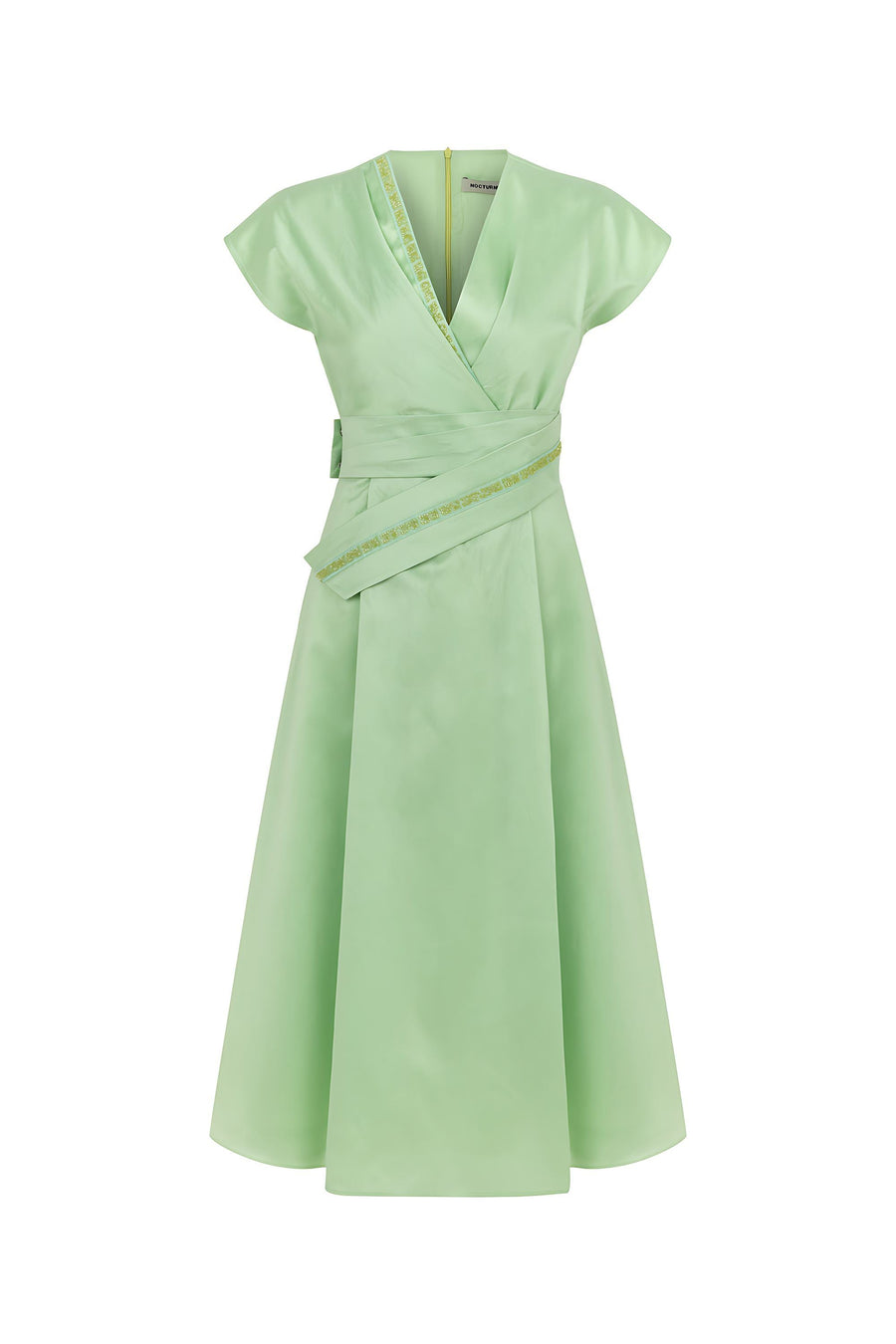 Stone Embroidered Green Dress