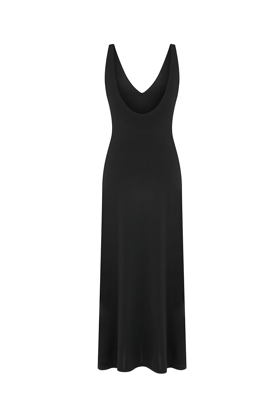 Draped Deep V-Neck Dress