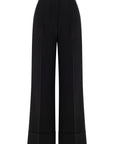 High-Waist Flowy Palazzo Black Pants