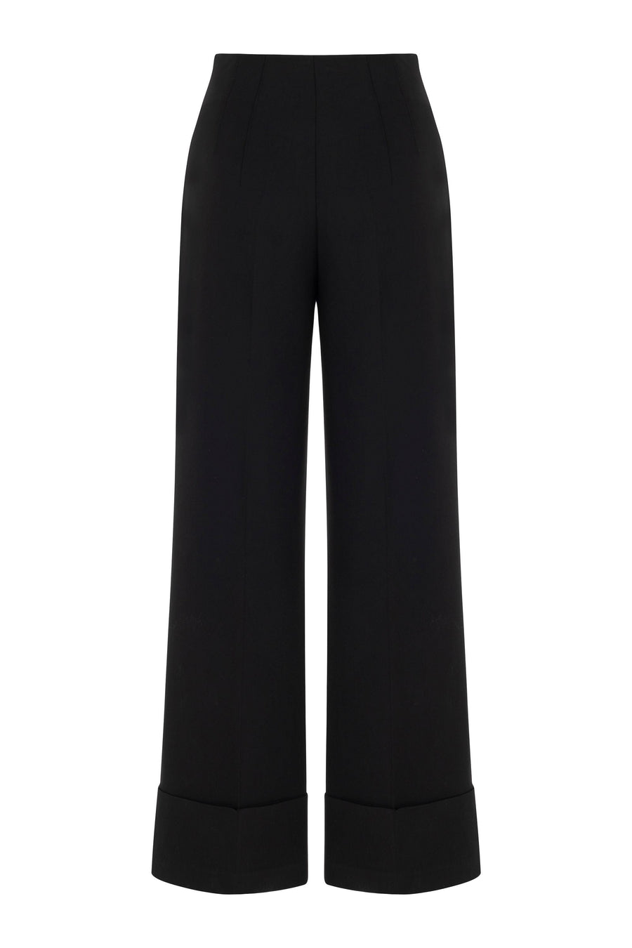 High-Waist Flowy Palazzo Black Pants