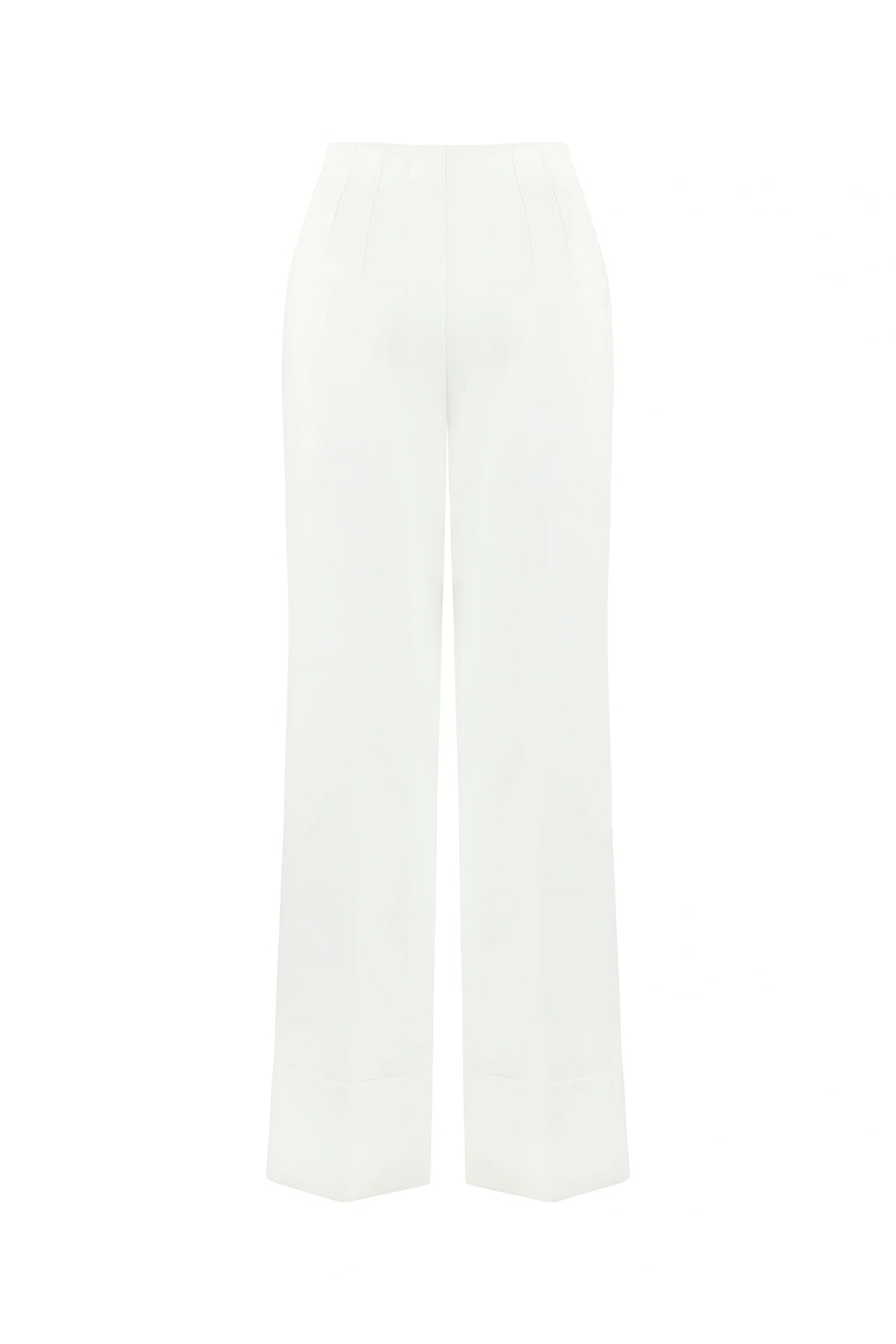 High Rise Ivory Palazzo Pants