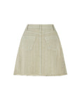 Nocturne Khaki Tasseled Mini Denim Skirt  - Porterist 5