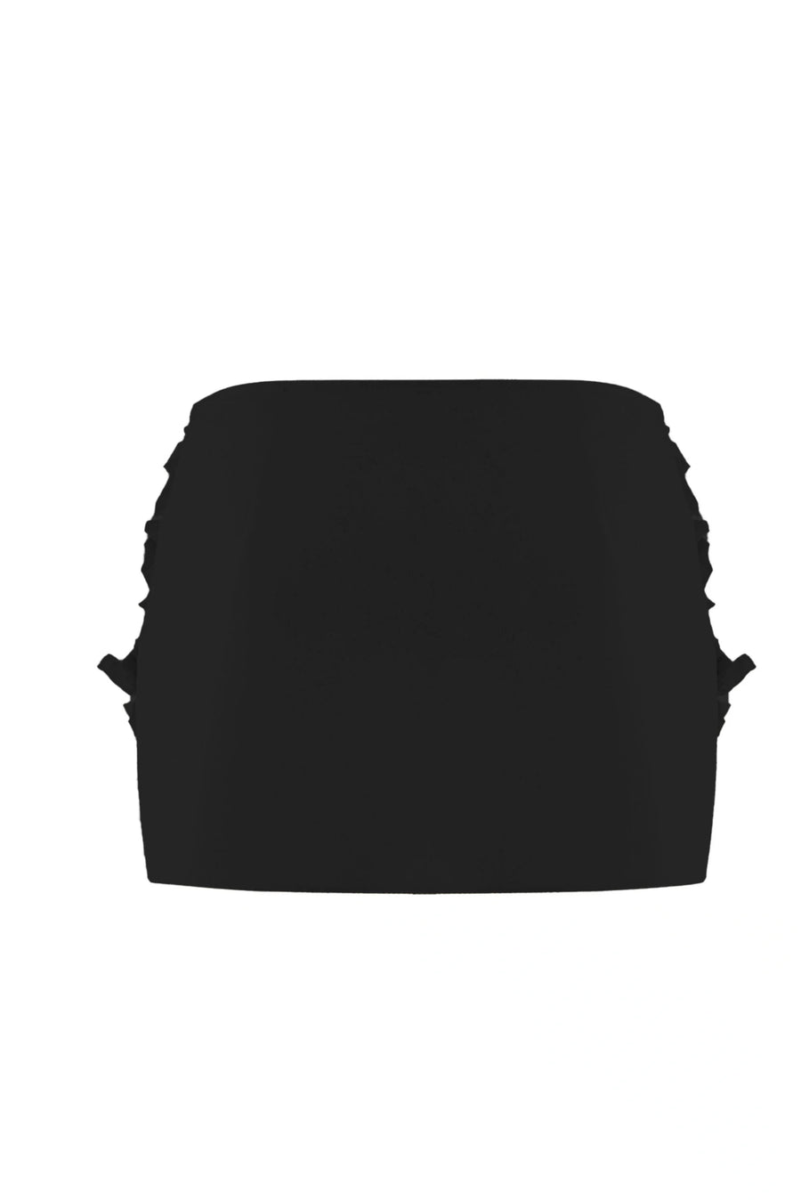 Black Ruffle Designed Skirt