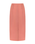 Pink Midi Skirt with Slits