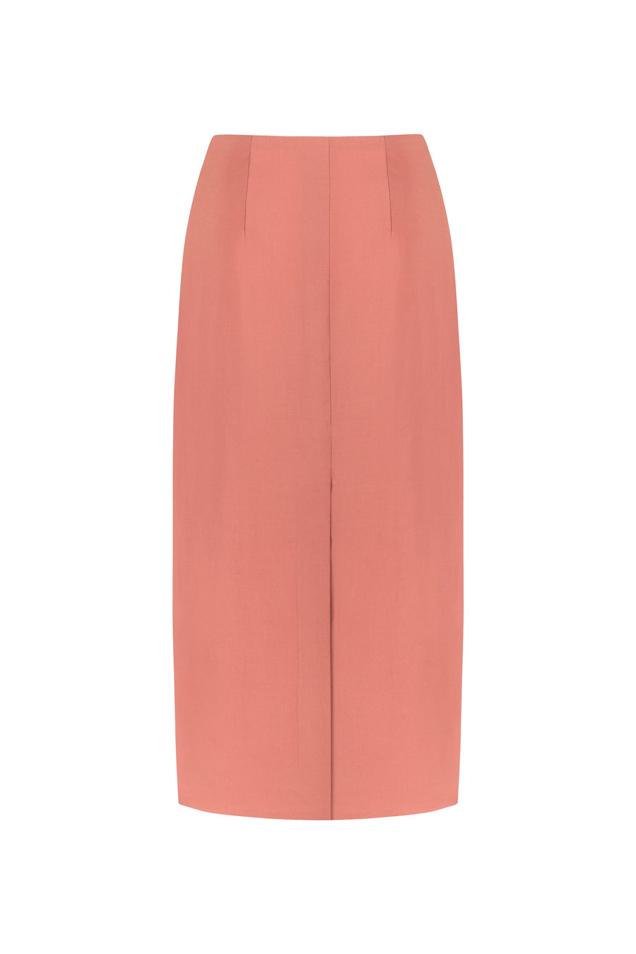 Pink Midi Skirt with Slits