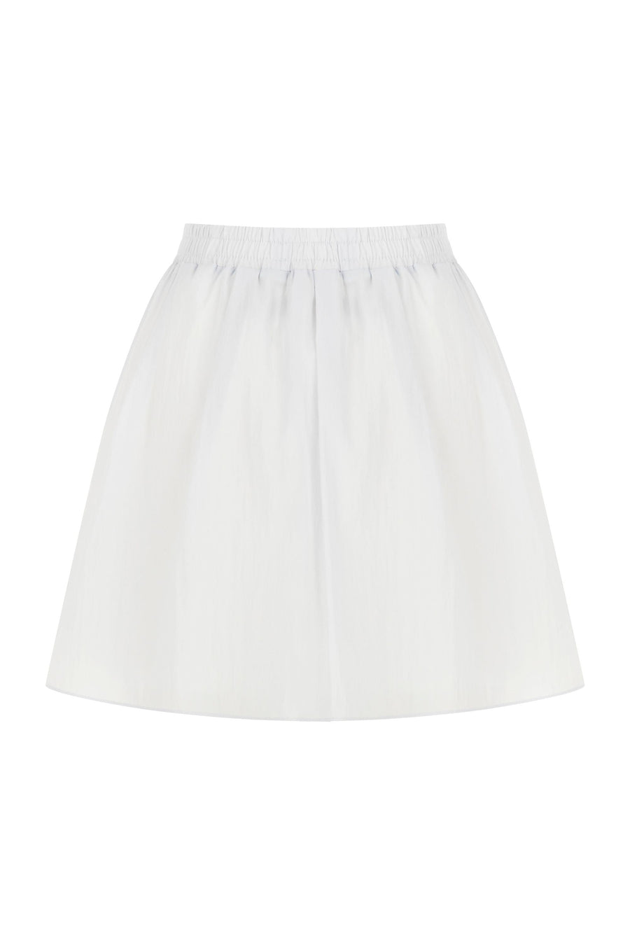 Pleated Mini White Skirt
