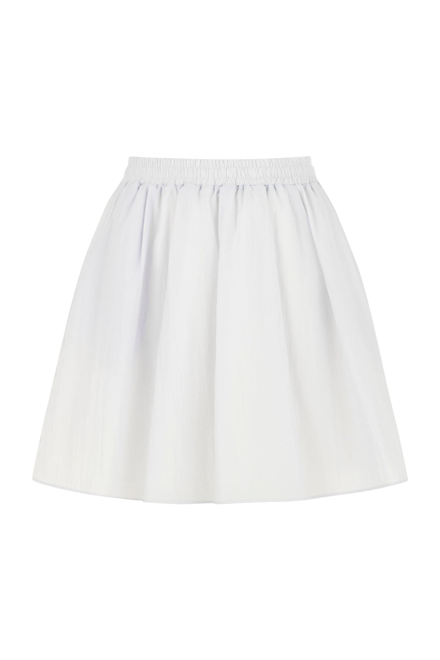 Pleated Mini White Skirt