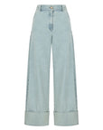 High Waist Double-Leg Jeans