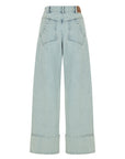 High Waist Double-Leg Jeans