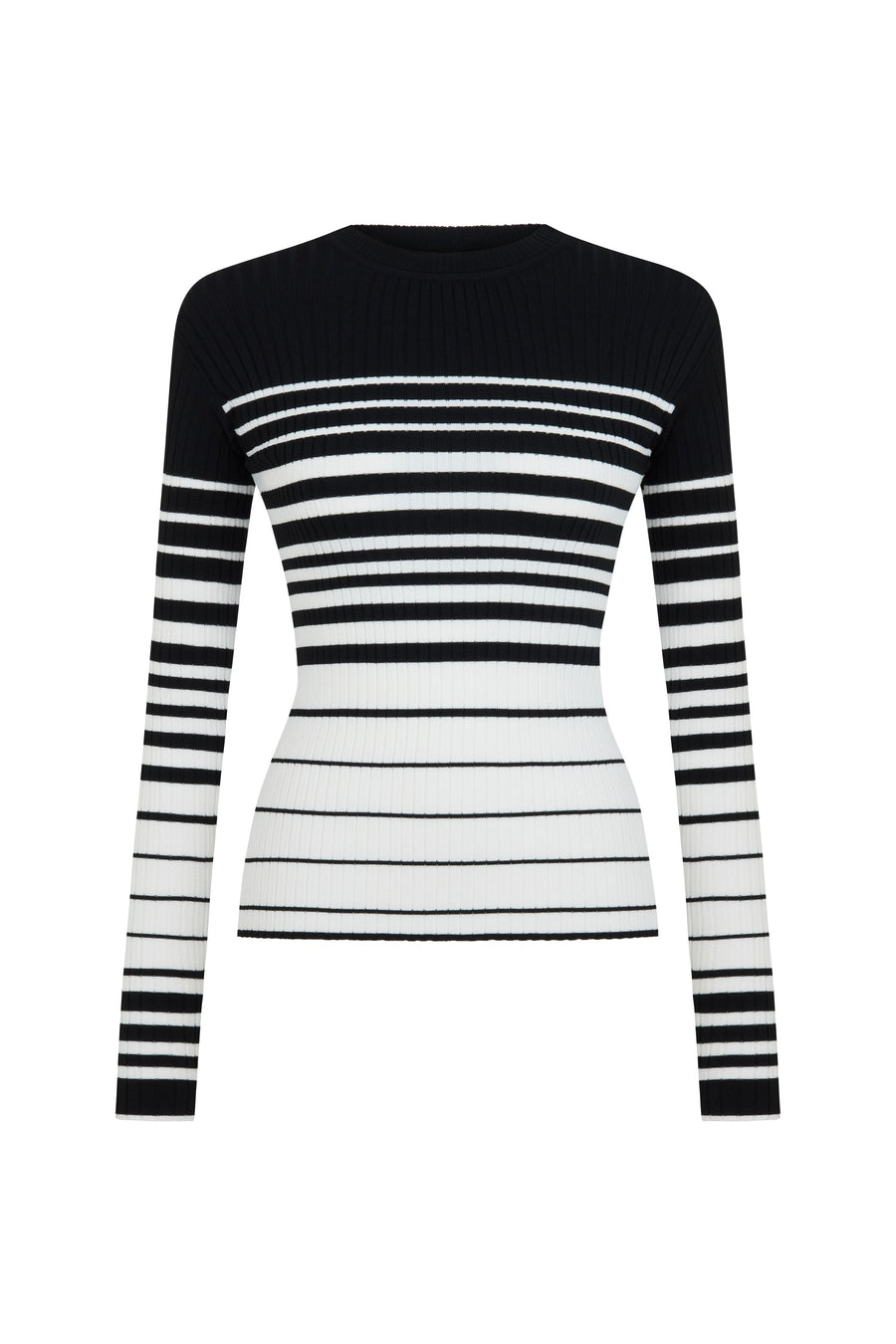 Multicolor Striped Crocheted Knitted Sweater