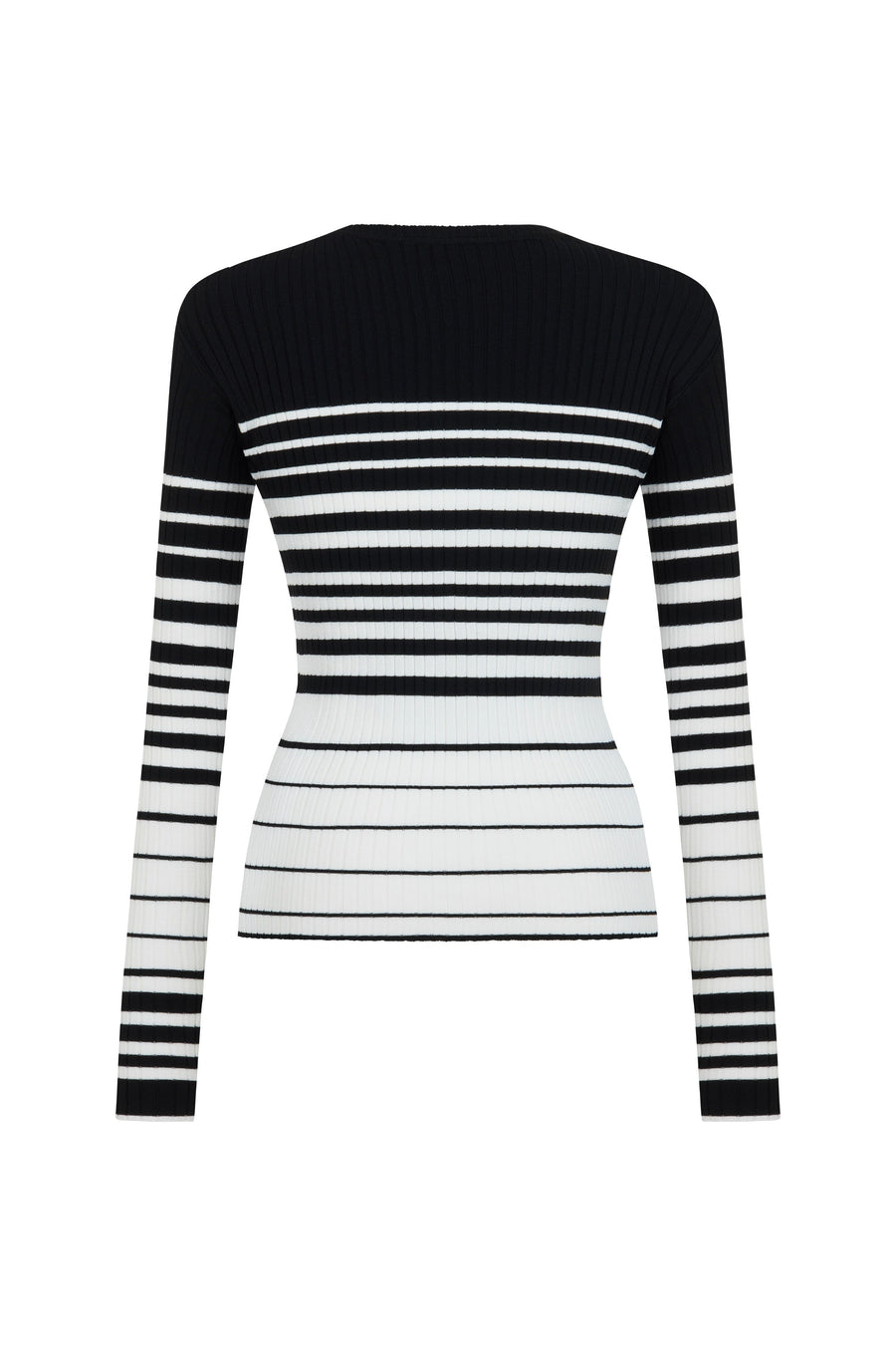 Multicolor Striped Crocheted Knitted Sweater