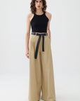 Green High Waist Pleated Pants