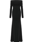 Off The Shoulder Black Maxi Dress