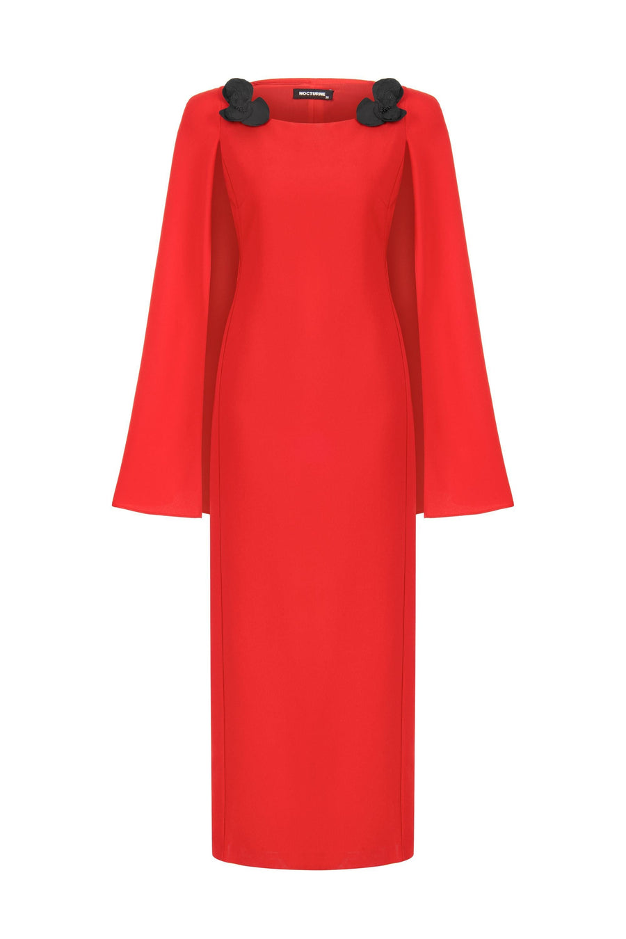 Cape Sleeve Maxi Dress